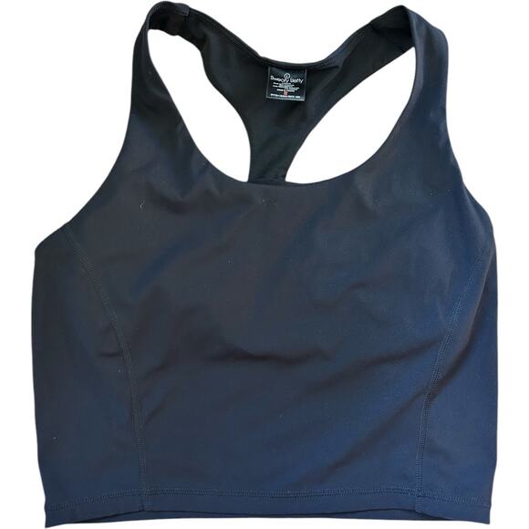 Sweaty Betty London Power Racerback Cropped Bra Tank Black Size Large NWOT - Picture 2 of 7